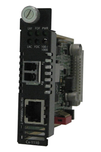 05051610 C-1110-M2LC05 - 10/100/1000 Gigabit Ethernet Media and Rate Converter Module. 10/100/1000BASE-T (RJ-45) [100 m/328 ft.] by PERLE