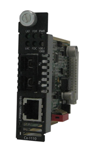 05052630 CM-1110-S2SC10 - 10/100/1000 Gigabit Ethernet Media and Rate Converter Managed Module. 10/100/1000BASE-T (RJ-45) [100 m by PERLE