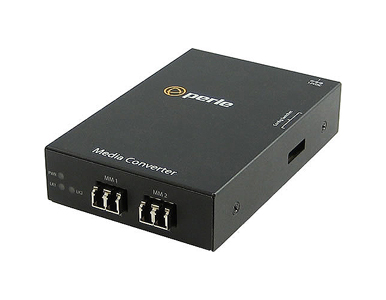 05060024 S-100MM-M2LC2 - Fast Ethernet Fiber to Fiber Stand-Alone Media Converter 100BASE-FX 1310nm multimode (LC) [2 km/1.2 mil by PERLE