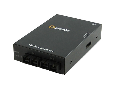 05060034 S-100MM-S2SC20 - Fast Ethernet Fiber to Fiber Stand-Alone Media Converter 100BASE-FX 1310nm multimode (SC) [2 km/1.2 mi by PERLE