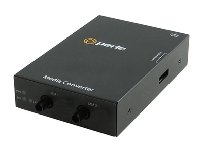 05060604 S-100MM-S1ST20D - Fast Ethernet Fiber to Fiber Stand-Alone Media Converter 100BASE-FX 1310nm multimode (ST) [2 km/1.2 m by PERLE