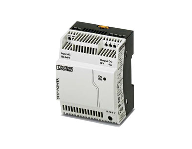 28686198 STEP-PS/1AC/15DC/4 Power Supply - STEP power supply for DIN rail mounting, input - 1-phase, output - 15 V DC/4 A by PERLE