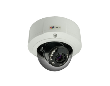 B87 - 3MP Weatherproof Outdoor Zoom Dome IP Camera with Day/Night, Adaptive IR, Superior WDR, 3x Zoom Lens by ACTi
