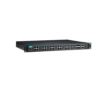 ICS-G7526A-8GSFP-4GTXSFP-2XG-HV-HV - Layer 2 Full Gigabit managed Ethernet switch with 12 10/100/1000BaseT(X) ports, 8 100/1000B by MOXA