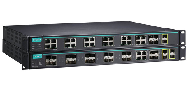 ICS-G7528A-4GTXSFP-4XG-HV-HV - Layer 2 Full Gigabit managed Ethernet switch with 20 10/100/1000BaseT(X) ports, 4 10/100/1000Base by MOXA