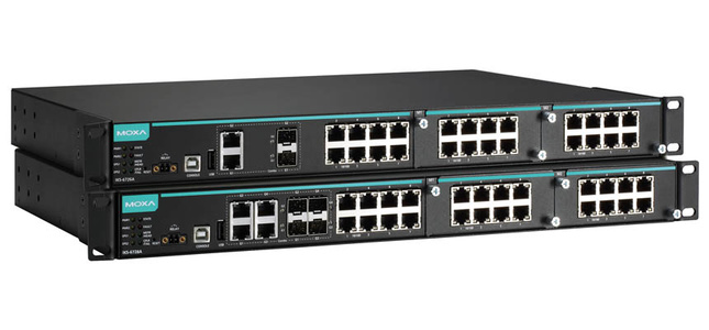 IKS-6726A-2GTXSFP-48-T - Modular managed Ethernet switch with 8 10/100BaseT(X) ports, 2 10/100/1000BaseT(X) or 100/1000BaseSFP c by MOXA