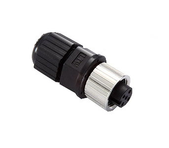 M12A-5P-IP68 - Field-installable A-coded screw-in sensor connector, female by MOXA