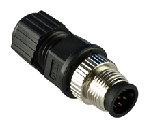 M12A-8PMM-IP68 - Field-installable A-coded screw-in 8-pin connector, male conn, male pin by MOXA