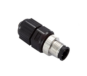 M12D-4P-IP68 - Field-installable D-coded screw-in sensor connector, male by MOXA
