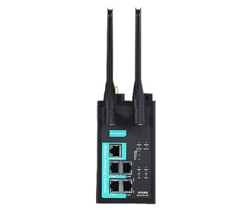 OnCell G3470A-LTE-EU-T - 4 port, 2G/3G/4G industrial LTE Ethernet IP gateway, -30 to 70  Degree C by MOXA