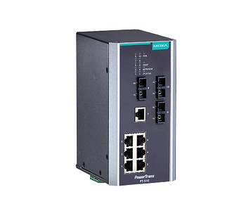 PT-510-3S-SC-24 - IEC 61850-3 managed Ethernet switch with 7 10/100BaseT(X) ports, and 3 100BaseFX single-mode ports with SC con by MOXA