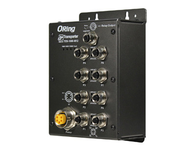TES-1080-M12 - EN50155 IP40  8x 10/100TX with M12 connector unmanaged switch by ORing Industrial Networking