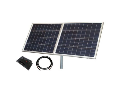 TPSK12/24-160W - 160W 12V or 24V Solar Kit: Qty 2 80W Panels, Pole Mount, Controller, Cables, Supports 40W continuous by Tycon Systems