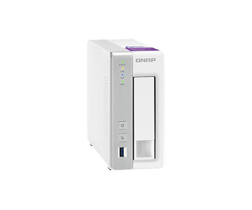 TS-131P-US - 1-bay Personal Cloud NAS with DLNA, mobile apps and AirPlay support. ARM Cortex A15 1.7GHz Dual Core, by QNAP