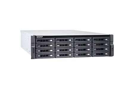 TS-1673U-RP-16G-US - 3U 16-bay NAS/iSCSI IP-SAN, AMD R series 4-core 2.1GHz, 16GB RAM, 10GbE connectivity, by QNAP