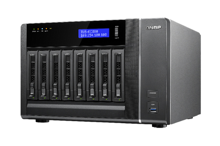 TVS-EC880-E3-16G-US - 8-Bay Edge Cloud Turbo vNAS, SATA 6G, 4LAN, 10G-ready (16GB version) by QNAP