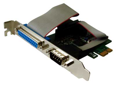 04003320 - SPEED1 LE1P PCI Express Serial Card / Parallel Card - 1 x on-board DB9M RS232 port and 1 x DB25 EPP/ECP parallel port by PERLE