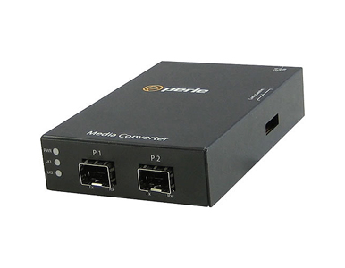 05060574 S-4GPT-DSFP - Protocol Transparent Stand-Alone Media Converter with dual SFP slots (empty). Supports two SFPs with iden by PERLE