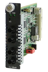 05061010 C-100MM-M2ST2 - Fast Ethernet Fiber to Fiber Media Converter Module 100BASE-FX 1310nm multimode (ST) [2 km/1.2 miles] t by PERLE