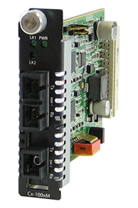05061180 C-100MM-S1SC40D - Fast Ethernet Fiber to Fiber Media Converter Module 100BASE-FX 1310nm multimode (SC) [2 km/1.2 miles] by PERLE