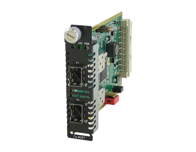 05061570 C-4GPT-DSFP - Protocol Transparent Media Converter module with dual SFP slots (empty). Supports two SFPs with identical by PERLE