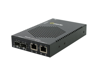 05079634 S-1110DHP-DSFP - Gigabit Media and Rate Converter with Type 4 High-Power PoE PSE (up to 100W/port) by PERLE
