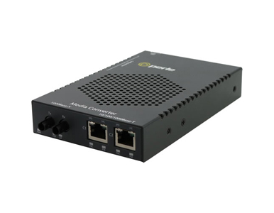 05079654 S-1110DHP-ST05 - Gigabit Media and Rate Converter with Type 4 High-Power PoE PSE (up to 100W/port) - Dual 10/100/1000Ba by PERLE
