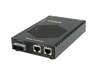 05082124 S-1110DP-S2SC160 - 10/100/1000 Gigabit Ethernet Stand-Alone Media Rate Converter with PoE Power Sourcing. Dual 10/100/1 by PERLE