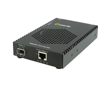 05090560 S-1110P-SFP-XT - 10/100/1000 Gigabit Ethernet Standalone Industrial Temperature Media Rate Converter with PoE Power Sou by PERLE
