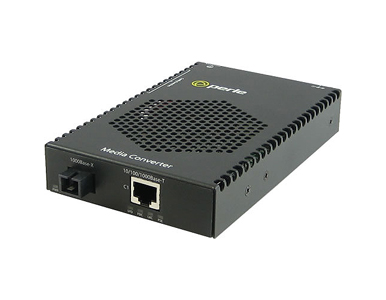 05090650 S-1110PP-S1SC10D-XT - 10/100/1000 Gigabit Ethernet Stand-Alone Industrial Temperature Media Rate Converter with PoE+ ( by PERLE