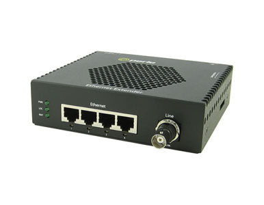 06003750 eX-4S110-BNC-XT - Fast Ethernet Industrial Temperature Ethernet Extender - 4 port 10/100Base-TX (RJ-45) . BNC ( Coax ) by PERLE
