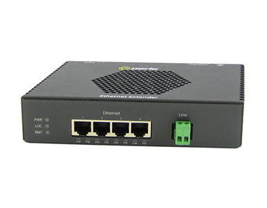 06003760 eX-4S110-TB-XT - Fast Ethernet Industrial Temperature Ethernet Extender - 4 port 10/100Base-TX (RJ-45) . 2-pin Terminal by PERLE