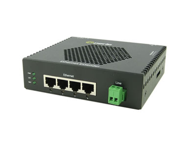06003790 eX-4S1110-TB-XT - Gigabit Industrial Temperature Ethernet Extender - 4 port 10/100/1000Base-T (RJ-45) . 2-pin Terminal by PERLE