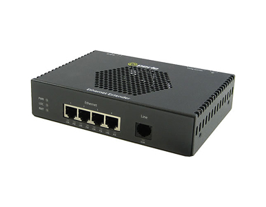 06004910 eXP-4S1110PE-RJ-XT - Gigabit Ethernet Stand-Alone Industrial Temperature PoE+ Ethernet Extender - 4 port 10/100/1000Bas by PERLE