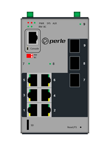 07013400 IDS-509-3SFP-XT - Industrial Managed Ethernet Switch - 9 ports: 6 x 10/100/1000Base-T RJ-45 ports and 3 x 100/1000BaseX by PERLE