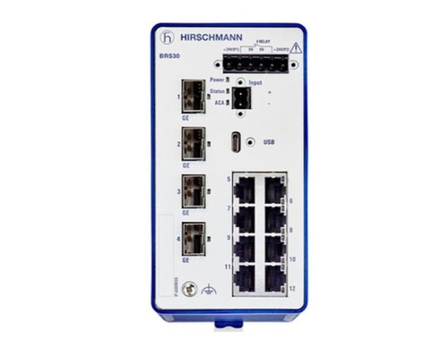 942170041 BOBCAT BRS30-8TX/4SFP-EEC-HL - Industrial Ethernet Switch, 8 x 10/100Base-TX, RJ45 and 4 x FE/GE Fiber SFP by HIRSCHMANN