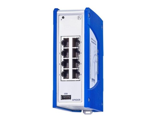 942335017 Spider III SPR20-8TX-EEC - Premium Series Industrial Unmanaged Ethernet Switch, 8 x 10/100Base-TX, RJ45 by HIRSCHMANN