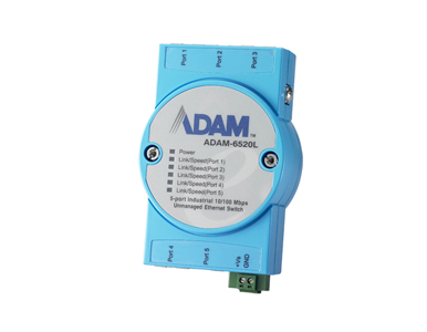 ADAM-6520L-AE - 5-port 10/100 Mbps Unmanaged Switch by Advantech/ B+B Smartworx