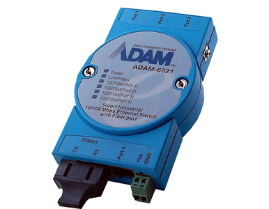 ADAM-6521-BE - 5-port Switch w/1 Multi-Mode Fiber-Optic Port by Advantech/ B+B Smartworx