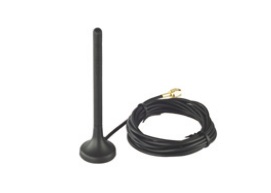 ANT-WCDMA-AHSM-04-2.5m - Five-band GSM/GPRS/UMTS/HSDPA, Omni directional, 4 dBi, 11cm hight, magnetic SMA, 2.5 meters by MOXA