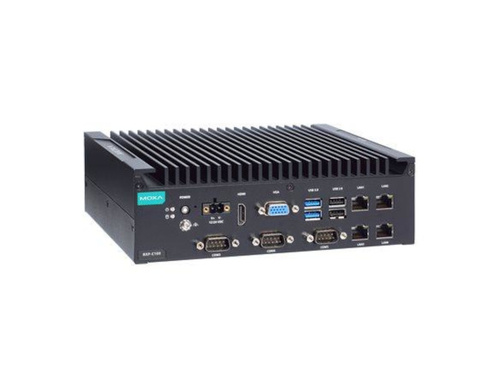 BXP-C100-C1-2L3C-T - Box type, Celeron 6305E, 8GB DDR4, COMx5, LANx4, USBx6, DIOx4, VGA+HDMI, 12/24 VDC by MOXA