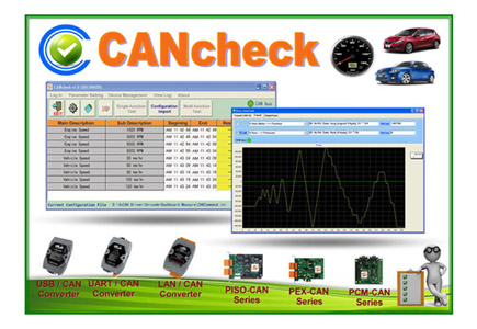 CANCHECK - Software for CAN device detection and diagnosis,USB keypro included by ICP DAS