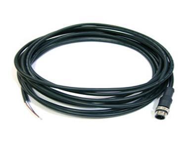 CB-M12A3PM-5M - M12 A Code 3P Male to Open Cable, 5 Meter, Wire:UL 24AWG*5C Black, IP68 Protection by ANTAIRA