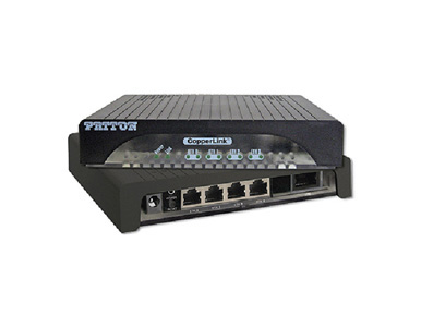 CL1324/EUI-2PK - Long Range CopperLink Ethernet Extender Kit; 2 pair; 4 x10/100; external 100-240VAC by PATTON