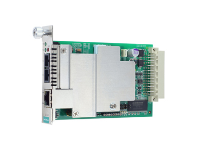 CSM-400-1213-T - 10100BaseT(X) to 100BaseFX slide-in managed module converter, multi-mode ST connector, -40 to 75 C by MOXA