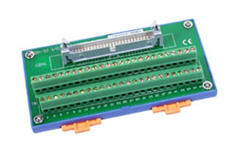 DN-50 - I/O Connector block with DIN-Rail Mounting and 50-Pin Header by ICP DAS
