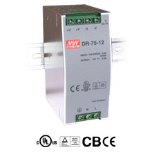 DR-75-48 - Industrial AC/DC Din Rail Power Supply Single Output 48V 1.6A 76W by MEANWELL