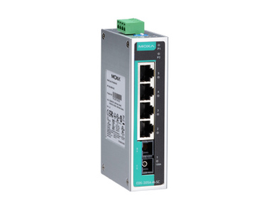 EDS-205A-M-SC - Unmanaged switch with 4 10/100Base T(X) ports, and 1 100BaseFX multi-mode port with SC connector by MOXA