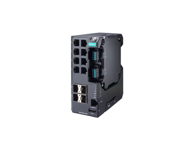 EDS-4012-4GS-LV - Managed Gigabit Ethernet switch with 8 10/100BaseT(X) ports, 4 100/1000BaseSFP ports by MOXA