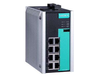 EDS-G508E - Managed full Gigabit Ethernet switch with 8 10/100/1000BaseT(X) ports, -10 Degree C to 60 Degree C operating tempera by MOXA